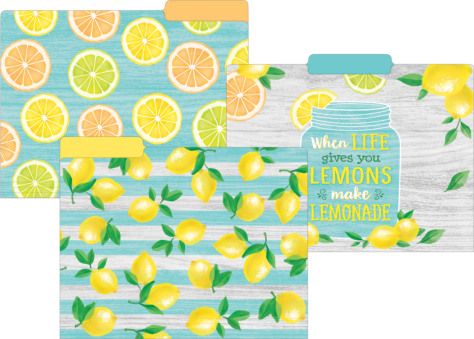 Lemon Zest File Folders
