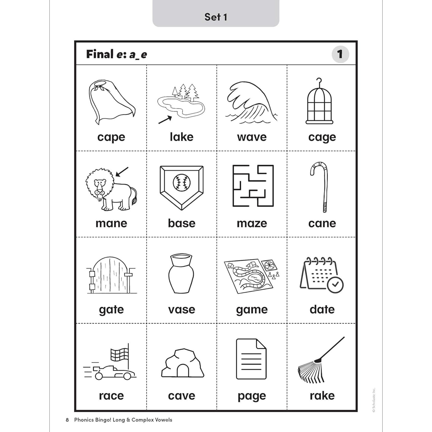 Phonics Bingo: Long & Complex Vowels Activity Book