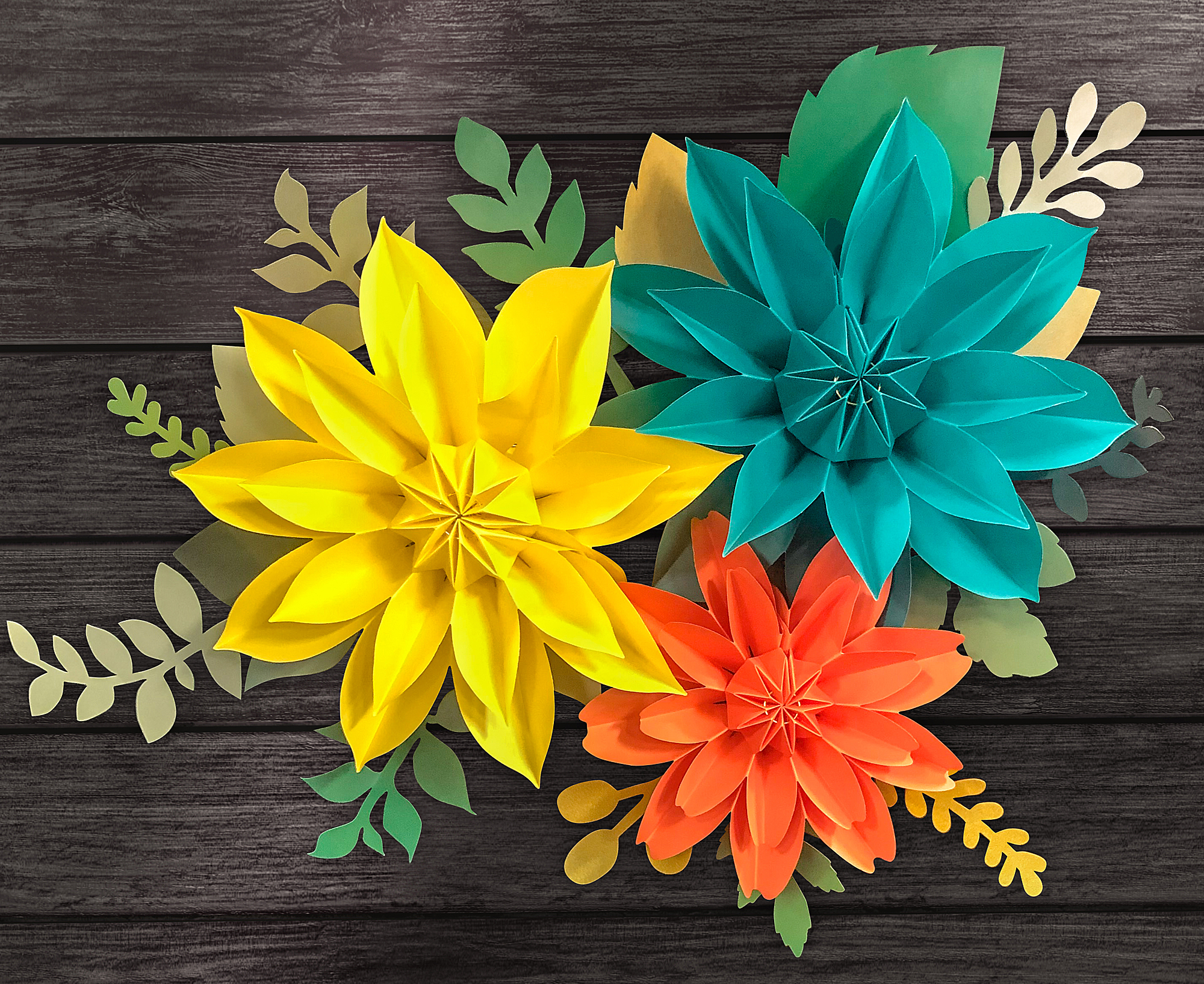 Beautiful Brights Paper Flowers