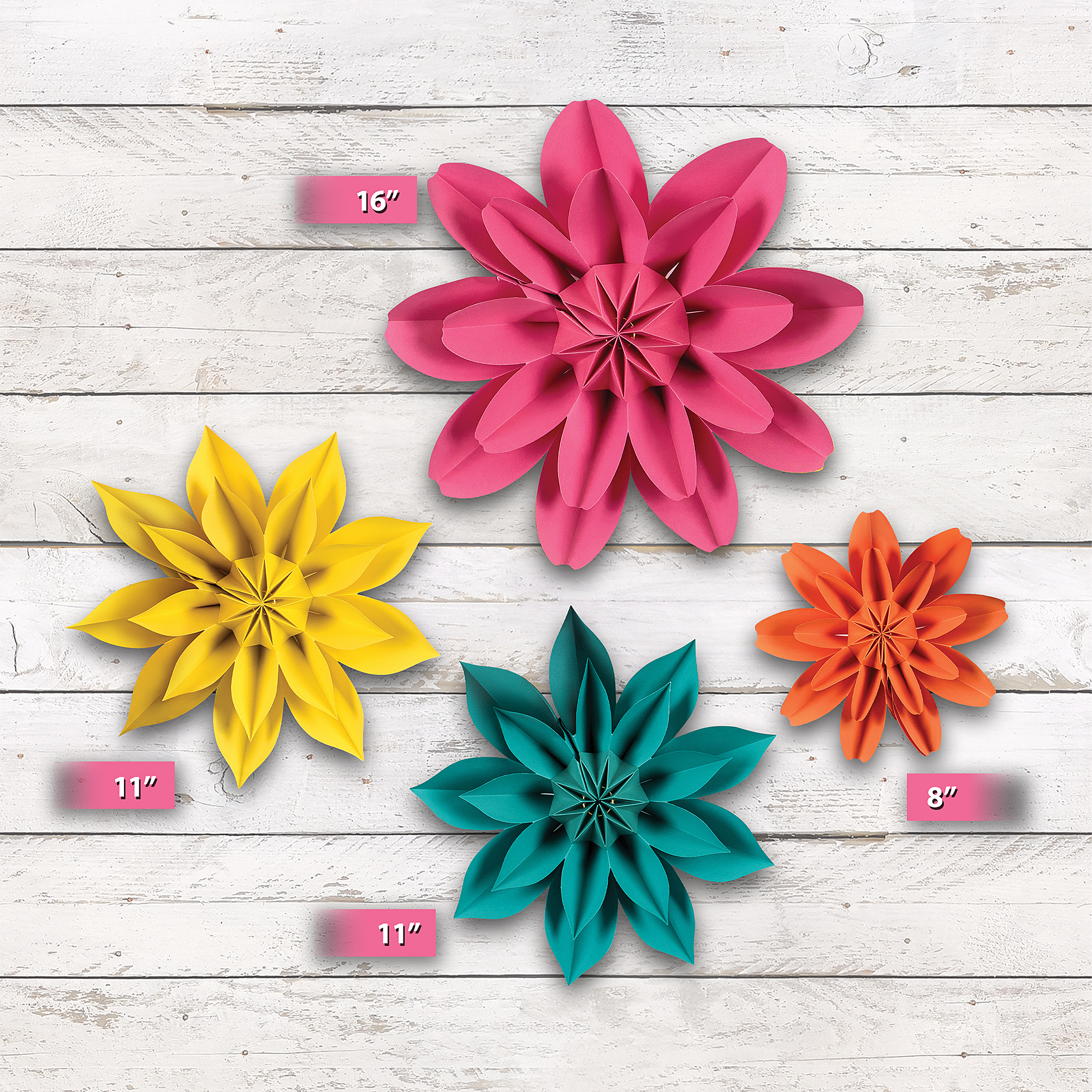 Beautiful Brights Paper Flowers