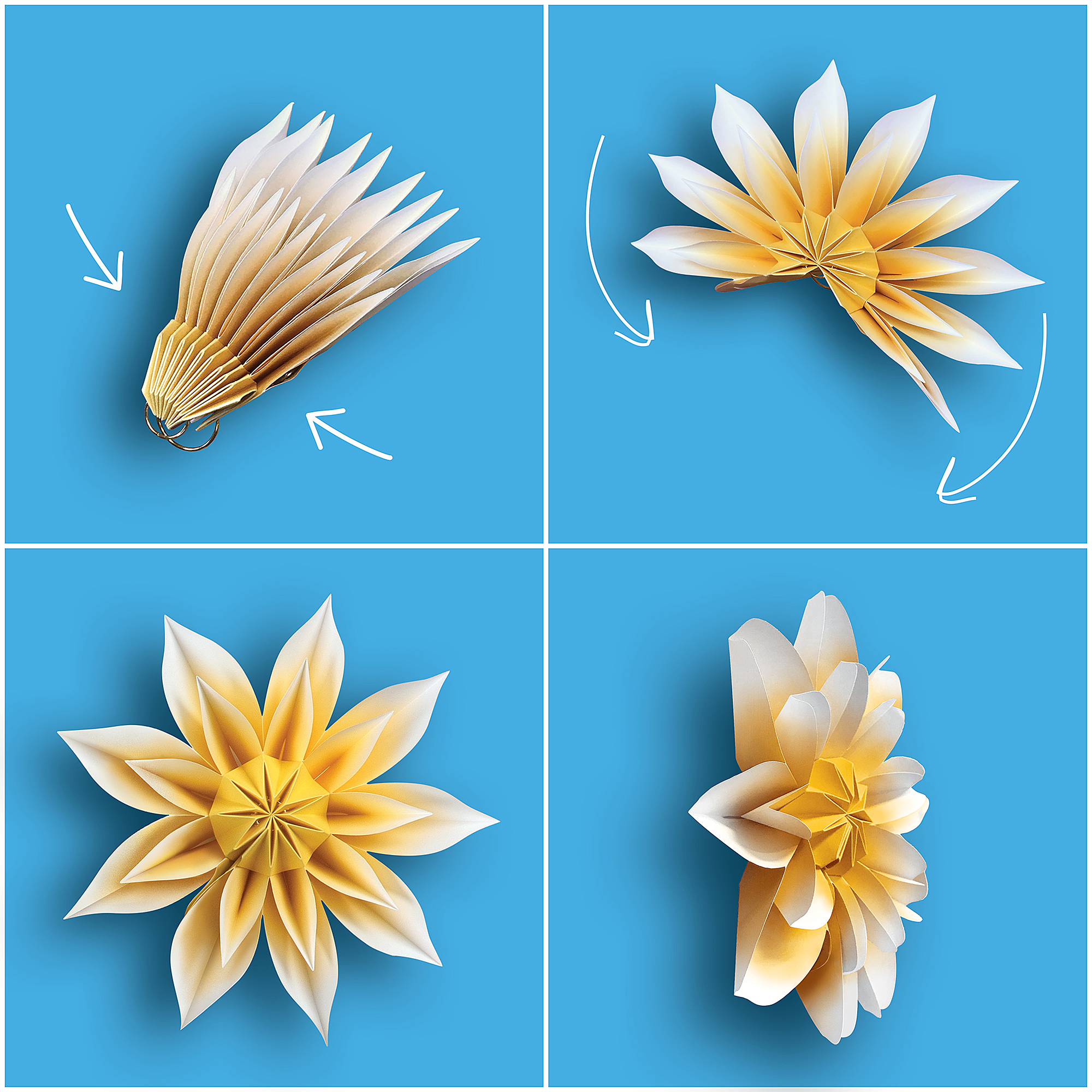 Floral Sunshine Paper Flowers