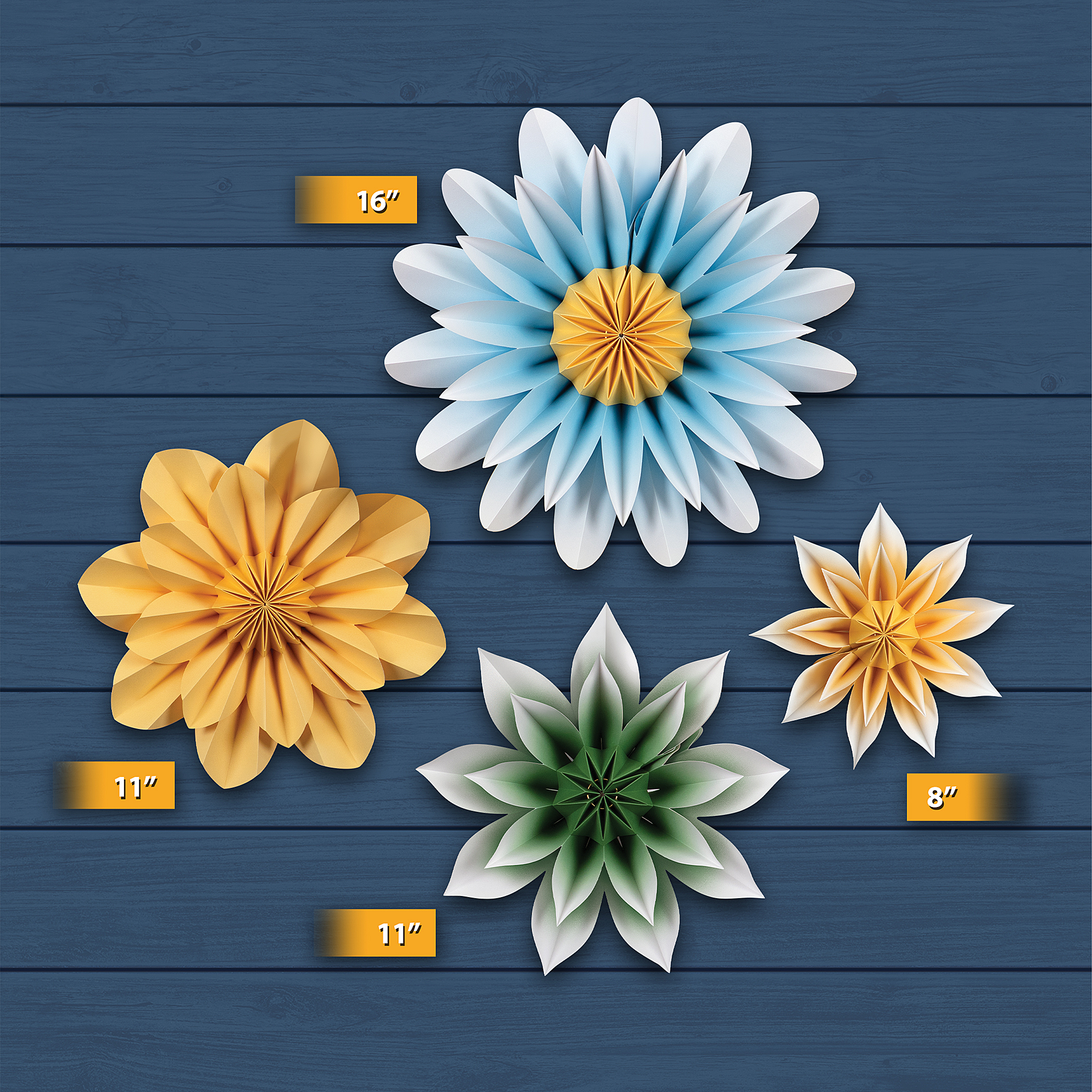 Floral Sunshine Paper Flowers