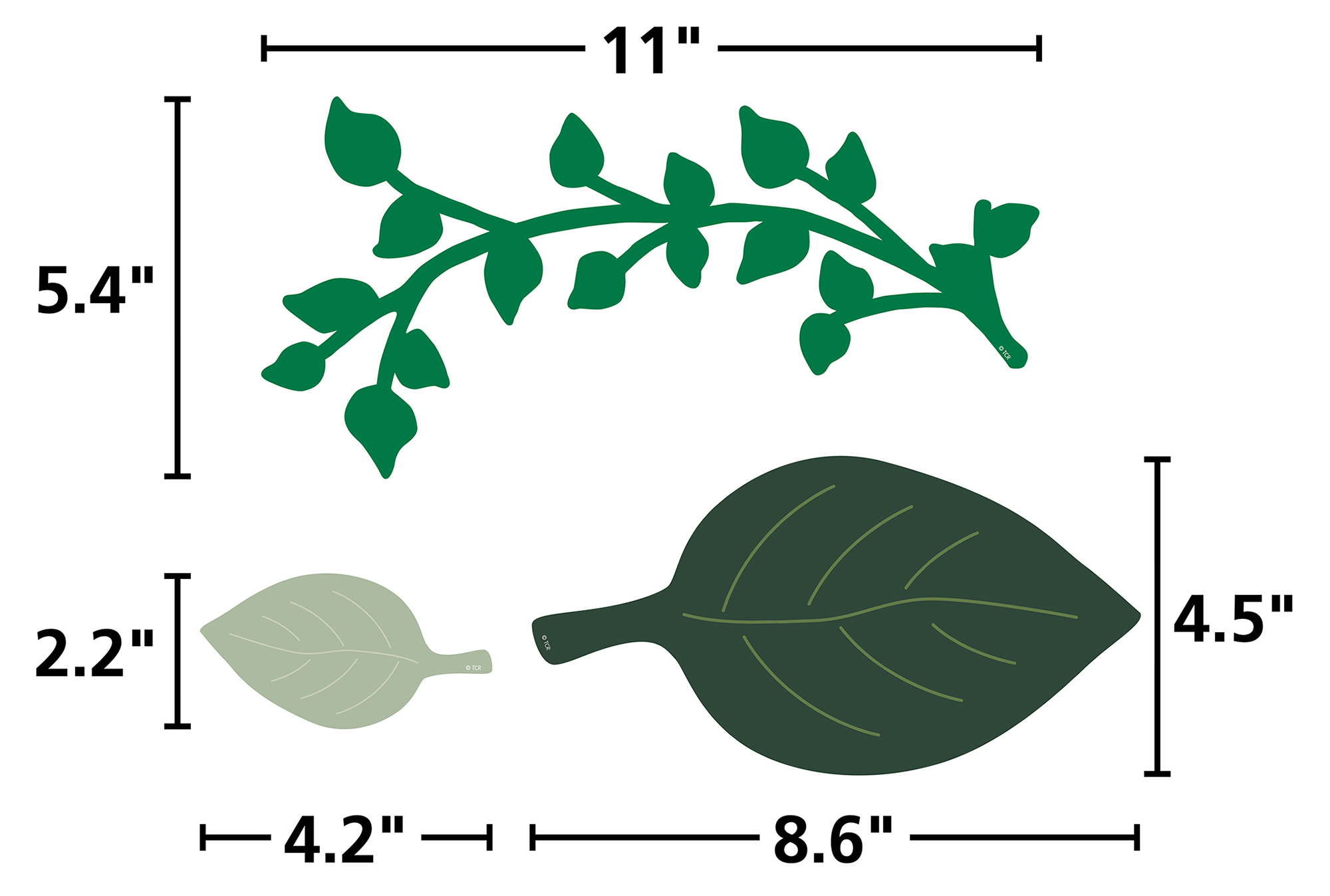Green and Gold Paper Leaves