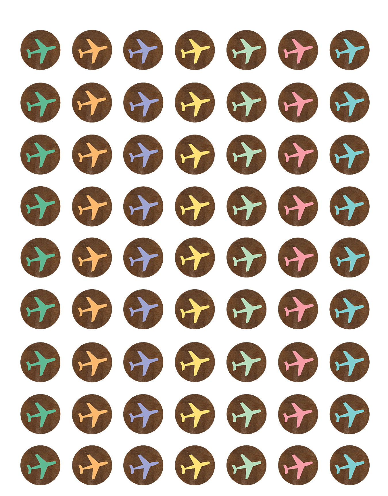 Travel the Map Airplanes Mini Stickers
