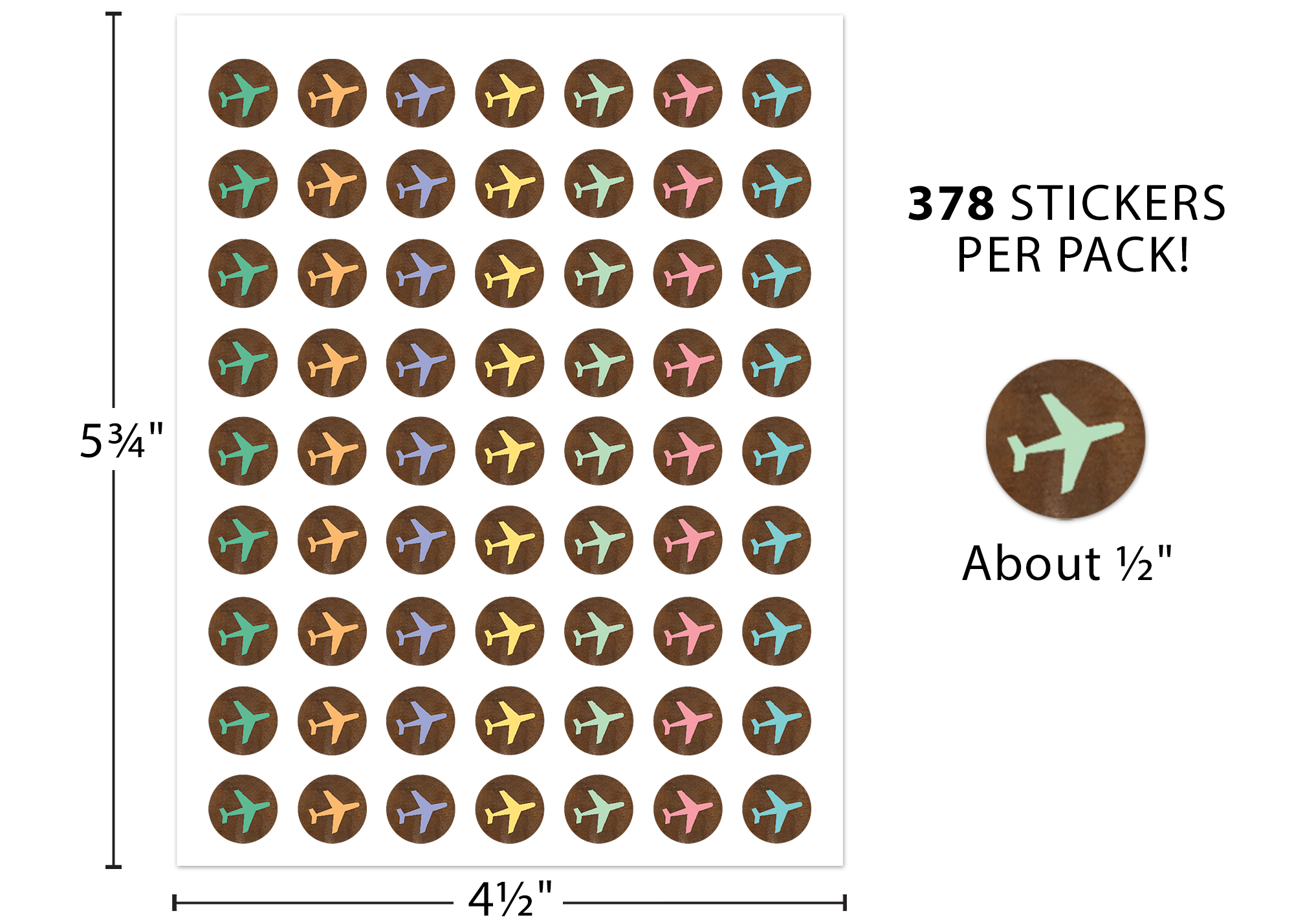 Travel the Map Airplanes Mini Stickers