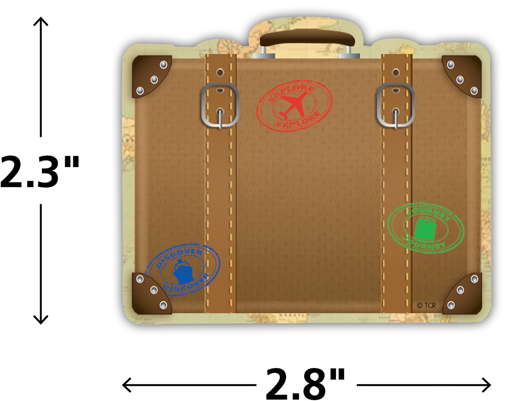 Travel the Map Luggage Mini Accents