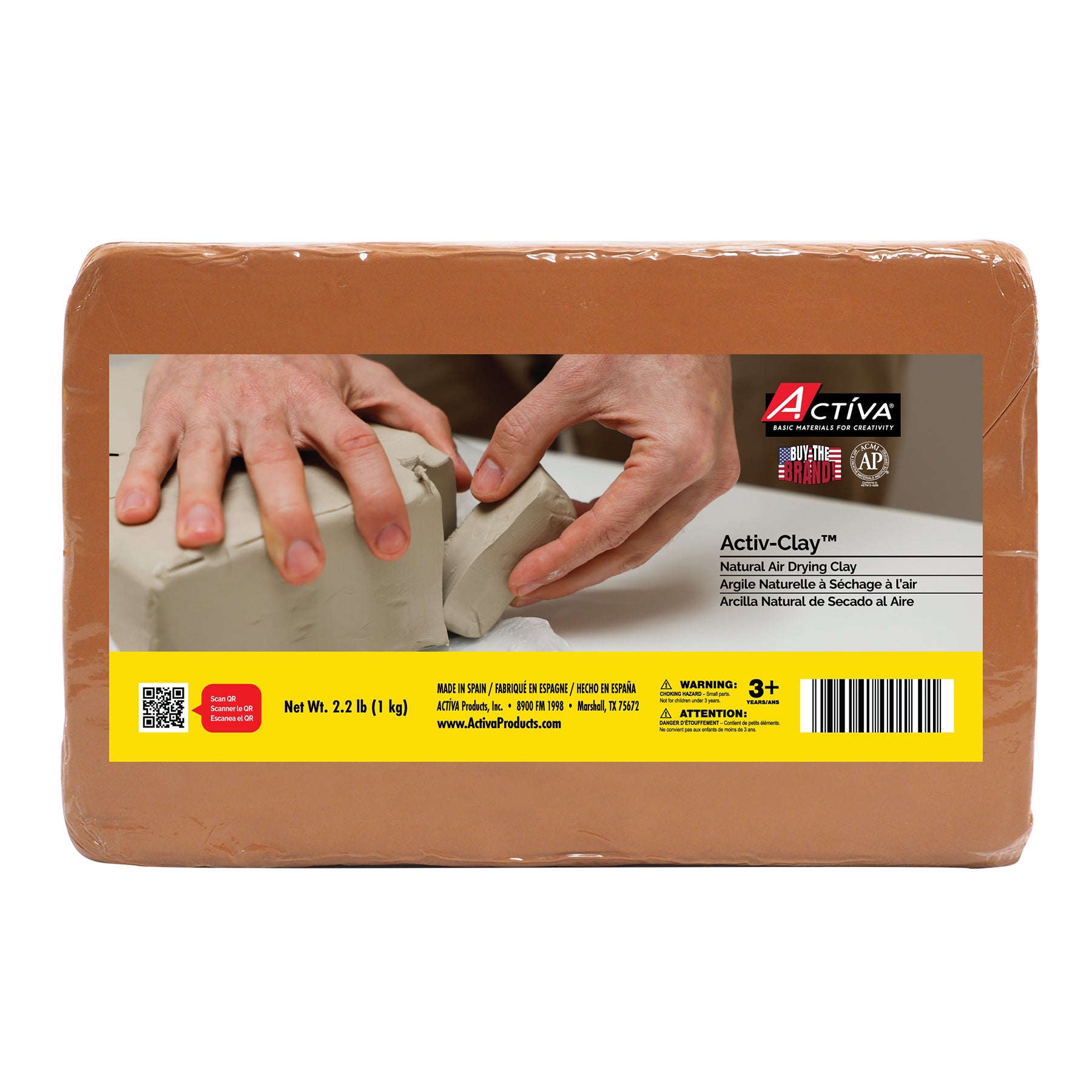 Activ-Clay™ Air-Dry Clay, Terracotta, 2.2 lb