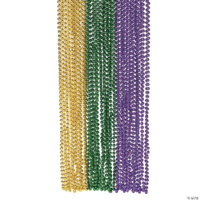 Mardi Gras Tub Of Beads - 72 Pieces