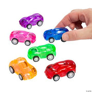Transparent Pull Back Cars - 12 Pieces