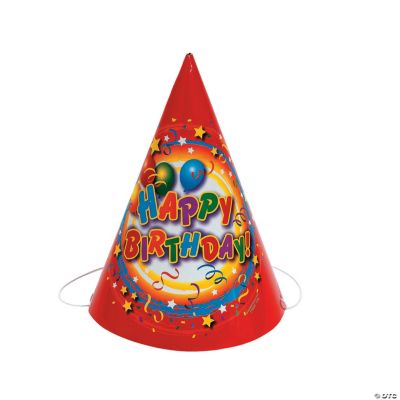 Happy Birthday Party Hat - 144 Pieces