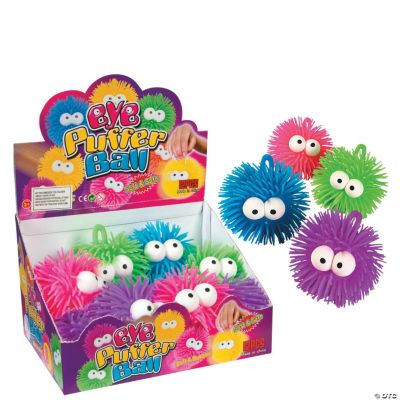 Puffer Ball W/ Eyes - 12 Pieces