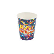 Birthday Cups Purple Design - 250 Pieces
