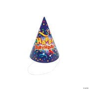 Birthday Party Hats Purple Design - 144 Pieces