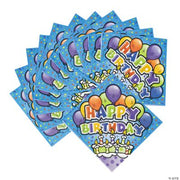 Happy Birthday Cake Napkins 2 Ply - 250 Pieces