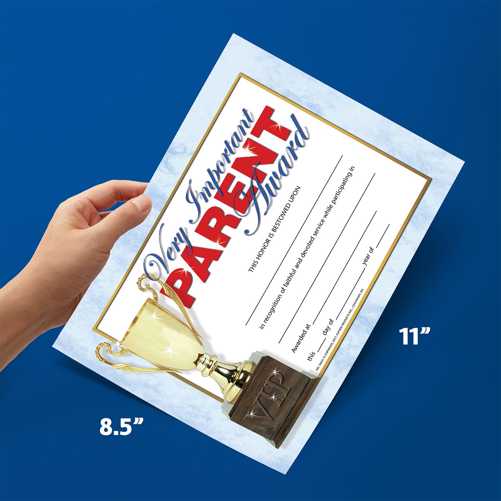 Very Important Parent Award Certificate, 8.5" x 11", Pack of 30