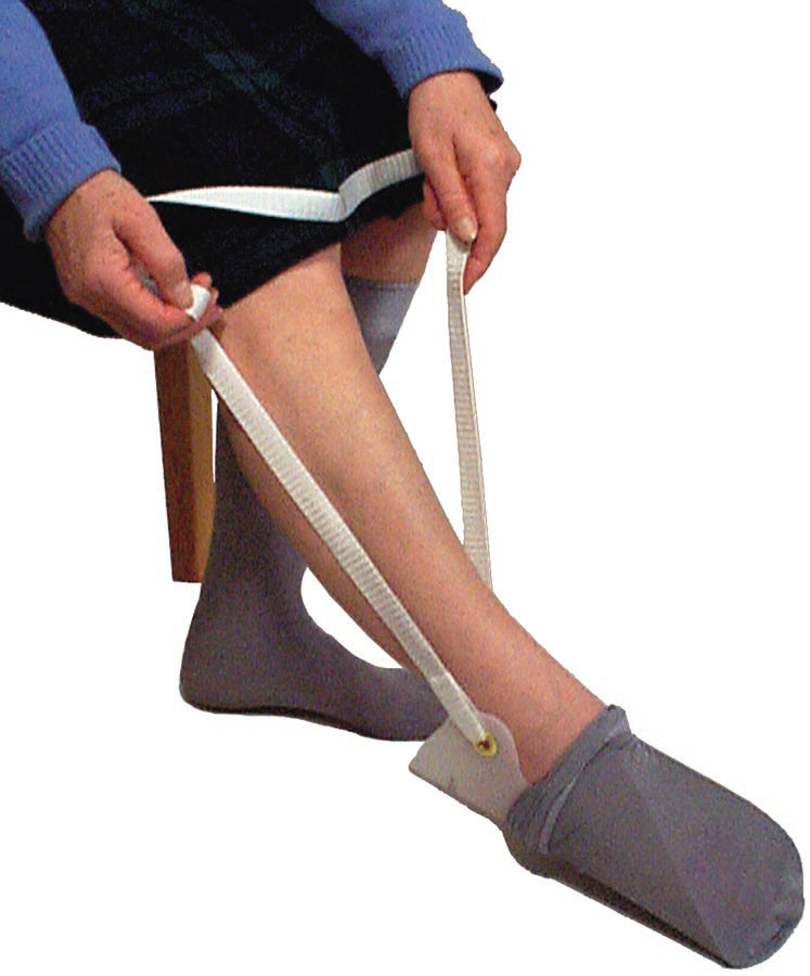 Sock aid with ridges