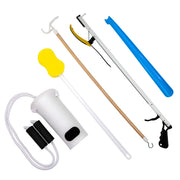 FabLife Hip Kit: 26" Reacher, contoured sponge, formed sock aid, 18" plastic shoehorn, 24" dressing stick