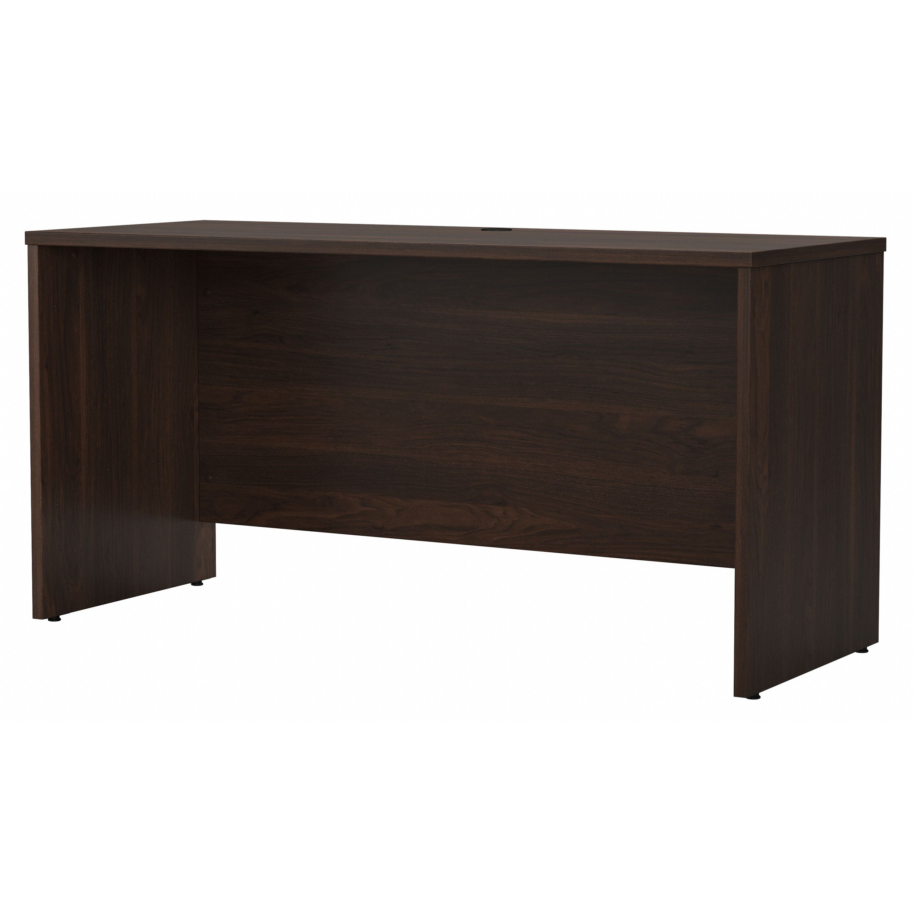 Bush Business Furniture Studio C 60W x 24D Credenza Desk in Black Walnut - 59.45" Width x 23.35" Depth x 29.84" Height