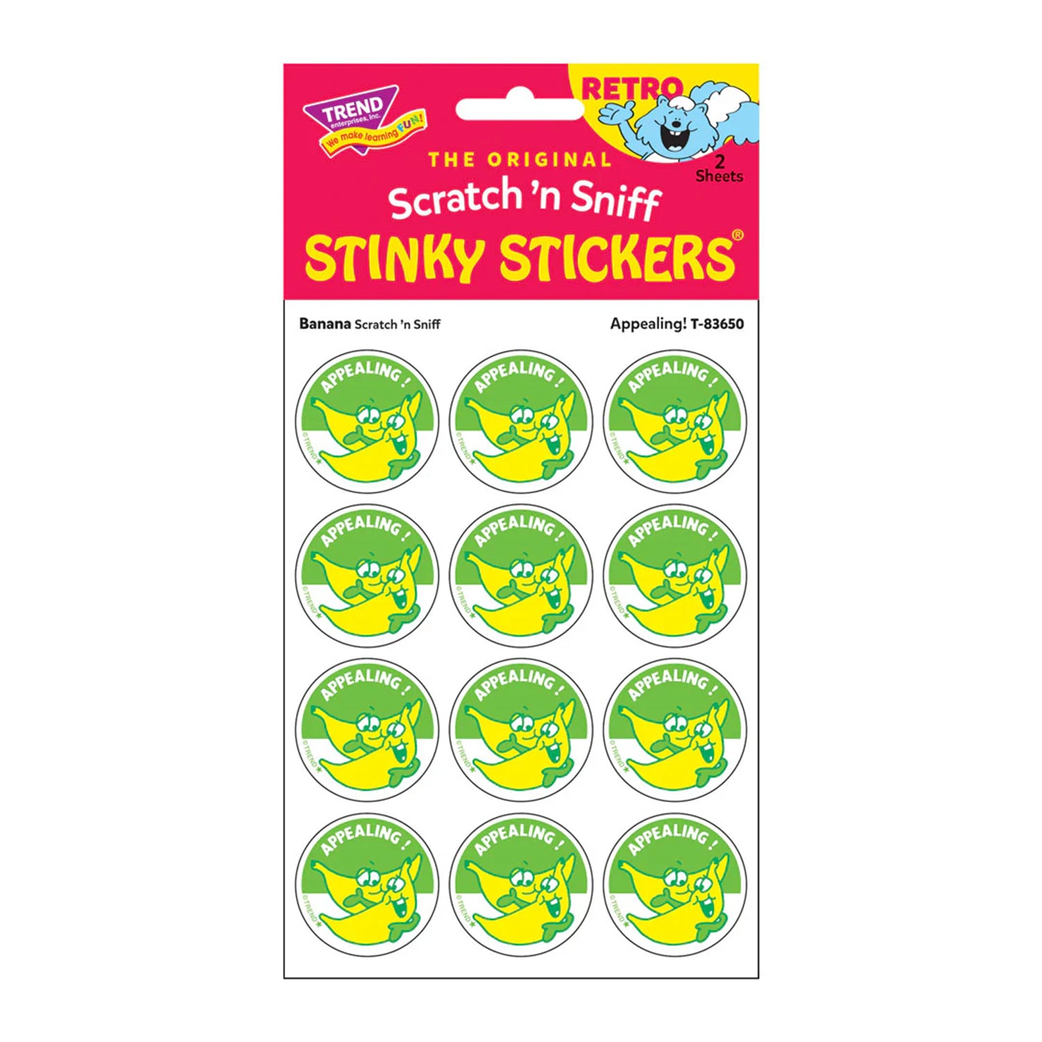 Appealing!/ Banana Scent Stickers, 24 ct.