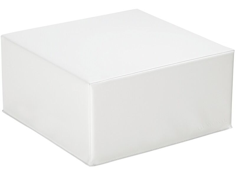 Square Pouffe Basic - White, 6.7"H