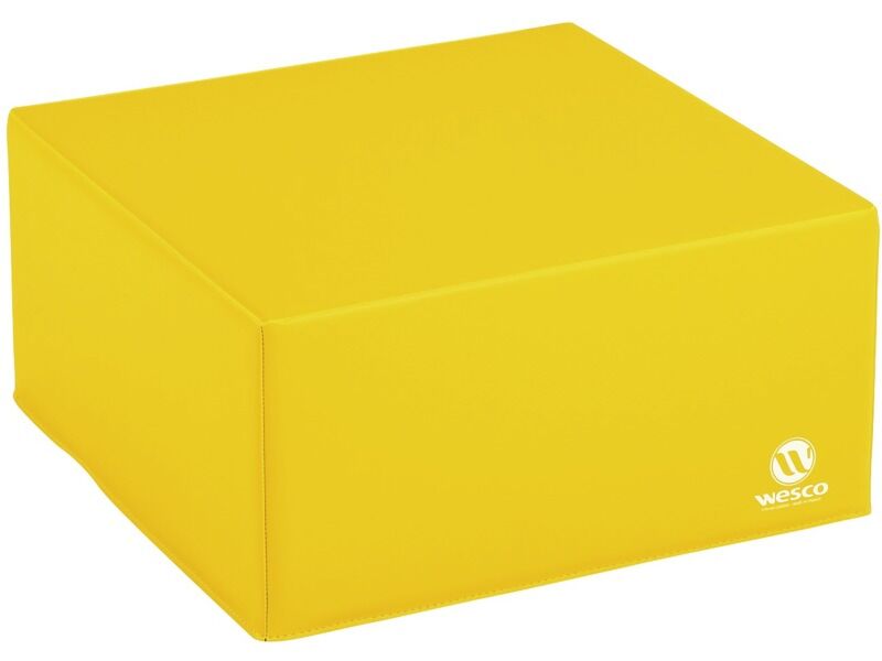 Square Pouffe Basic - Yellow, 12.6"H