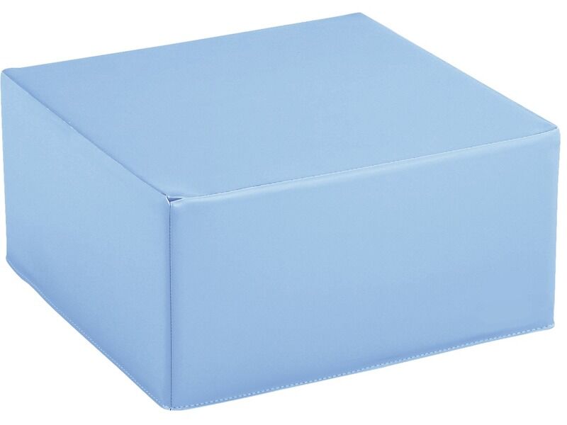 Square Pouffe Basic - Light Blue, 9.8"H
