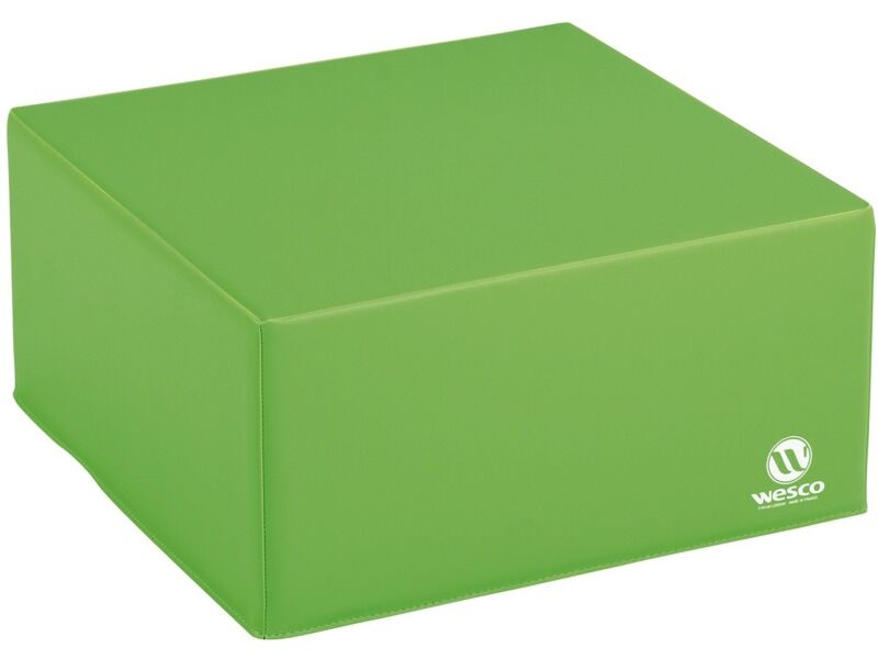 Square Pouffe Basic - Moss Green, 6.7"H