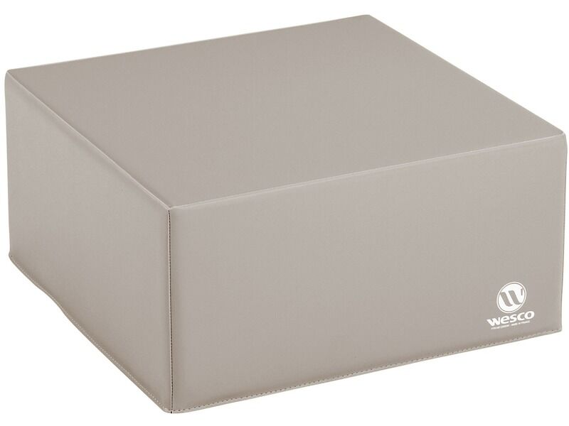 Square Pouffe Basic - Light Grey, 9.8"H