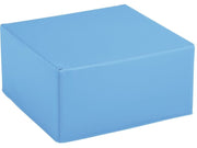 Square Pouffe Basic - Blue, 9.8"H