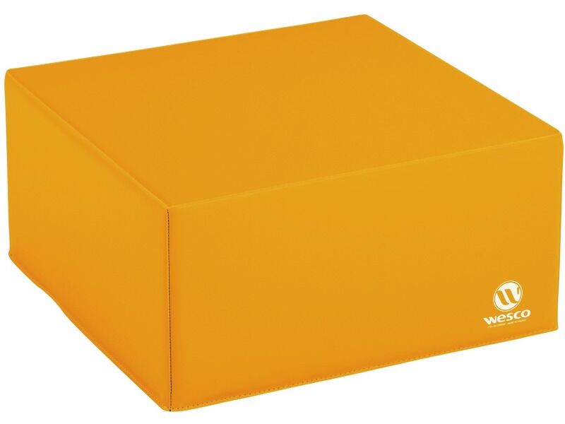 Square Pouffe Basic - Light Orange, 12.6"H