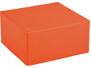 Square Pouffe Basic - Coral, 9.8"H