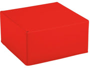 Square Pouffe Basic - Red, 6.7"H