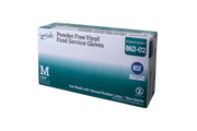 OmniShield Vinyl Powder Free Clear NSF Food Service Gloves (Medium), 100 Pcs/Box, 10 Box/Cs