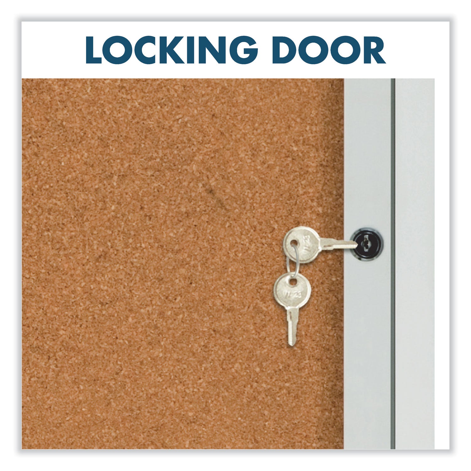 Quartet Enclosed Bulletin Board for Indoor Use - 36" Board Height x 48" Board Width - Brown Natural Cork Surface - Hinged, Self-healing, Shatter Proof, Rounded Corner, Durable - Silver Aluminum Frame - 1 Each