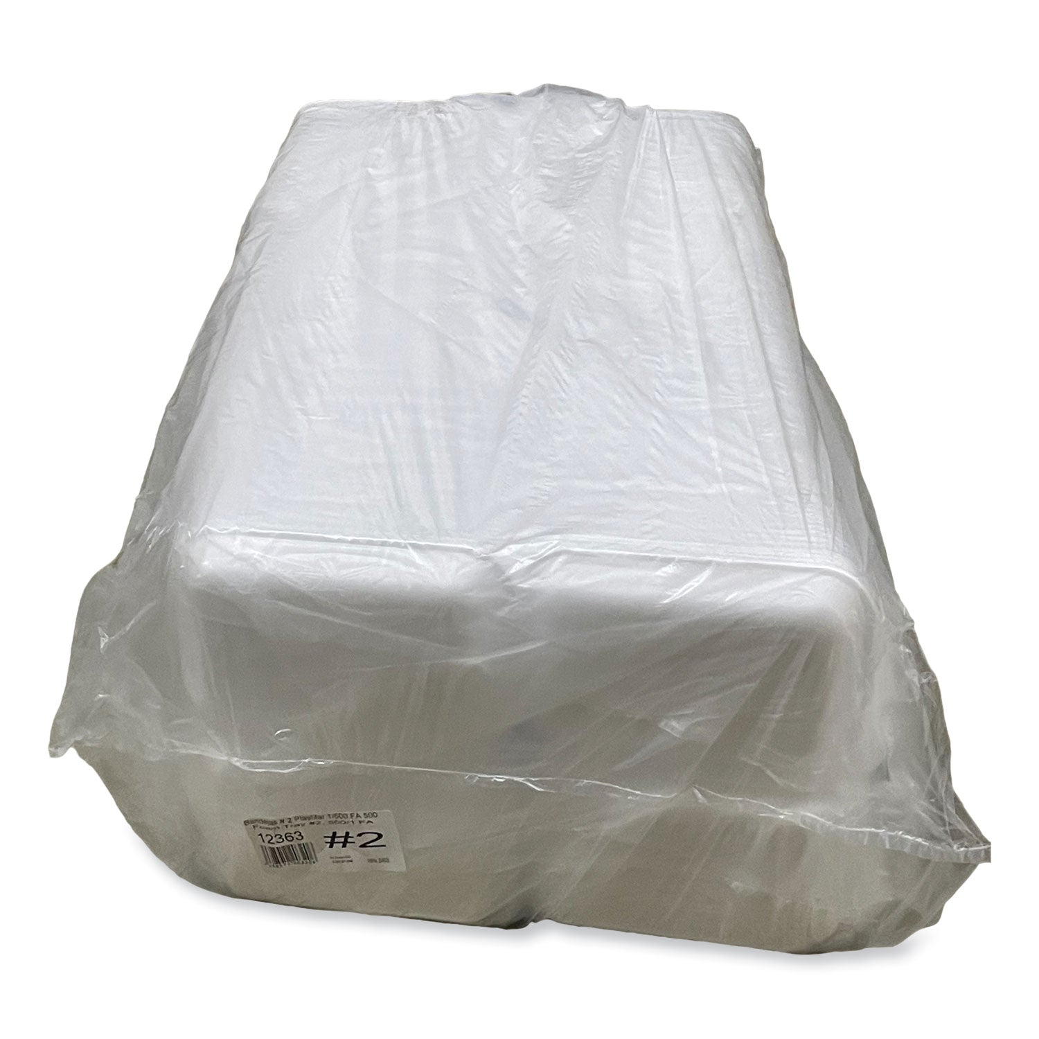 Meat Trays, #2, 8.5 x 6.03 x 1.11, White, Foam, 500/Carton