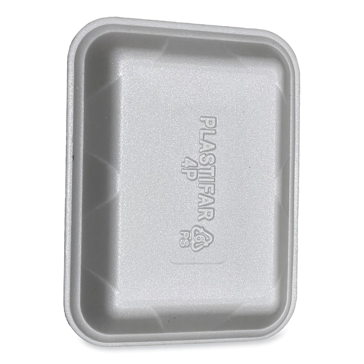 Meat Trays, #4P, 9.5 x 7.19 x 1.2, White, Foam, 500/Carton