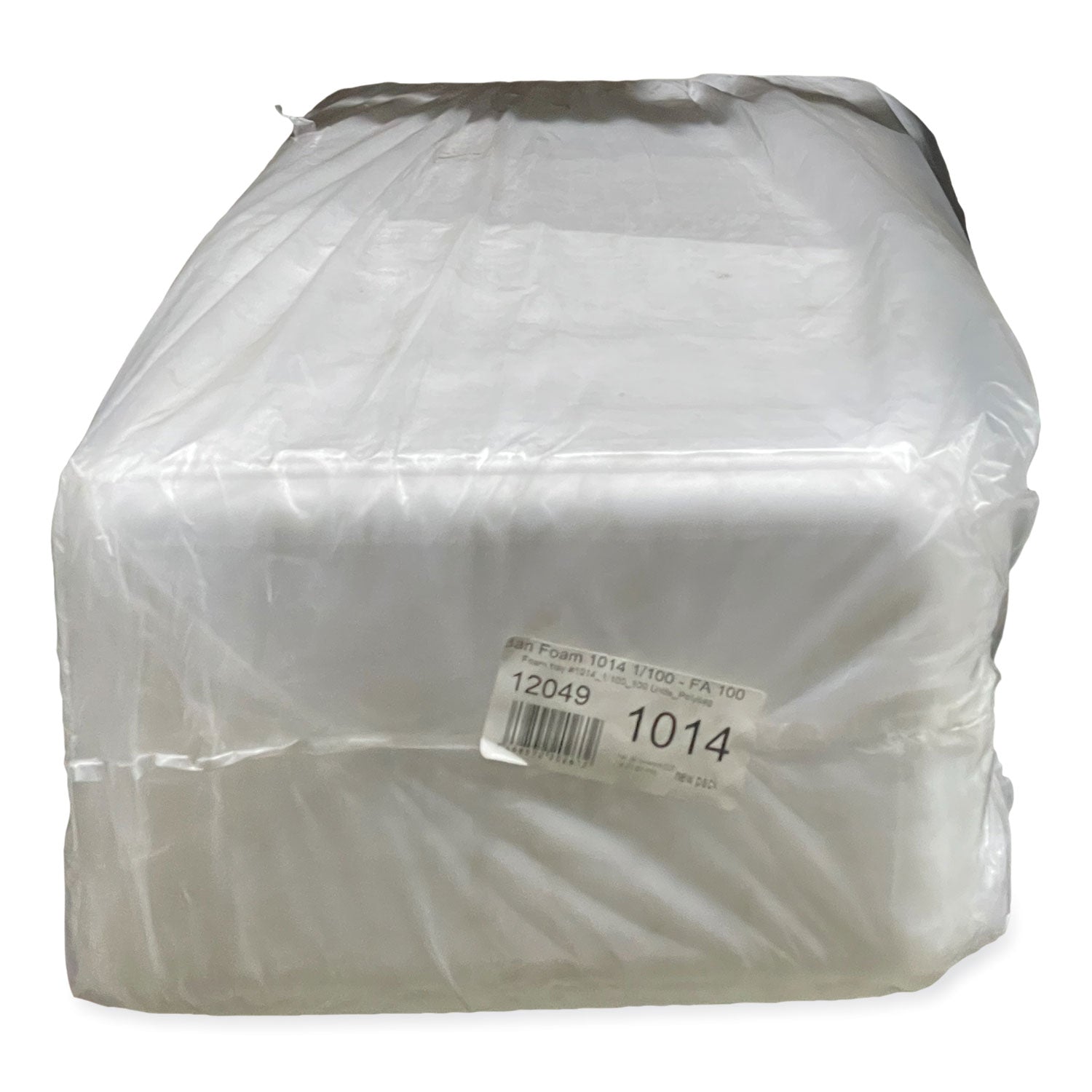 Meat Trays, 13.81 x 9.25 x 0.71, White, Foam, 100/Carton