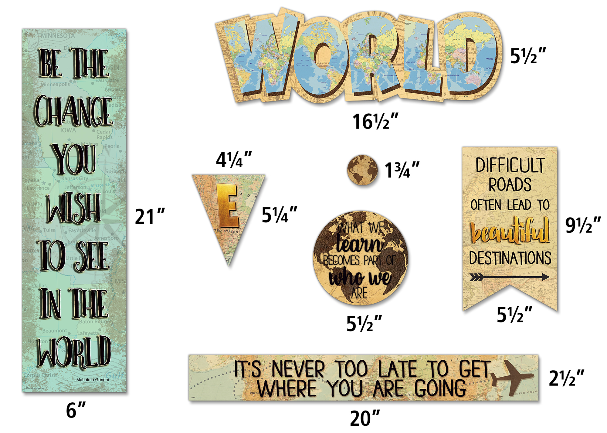 Travel the Map Mini Bulletin Board
