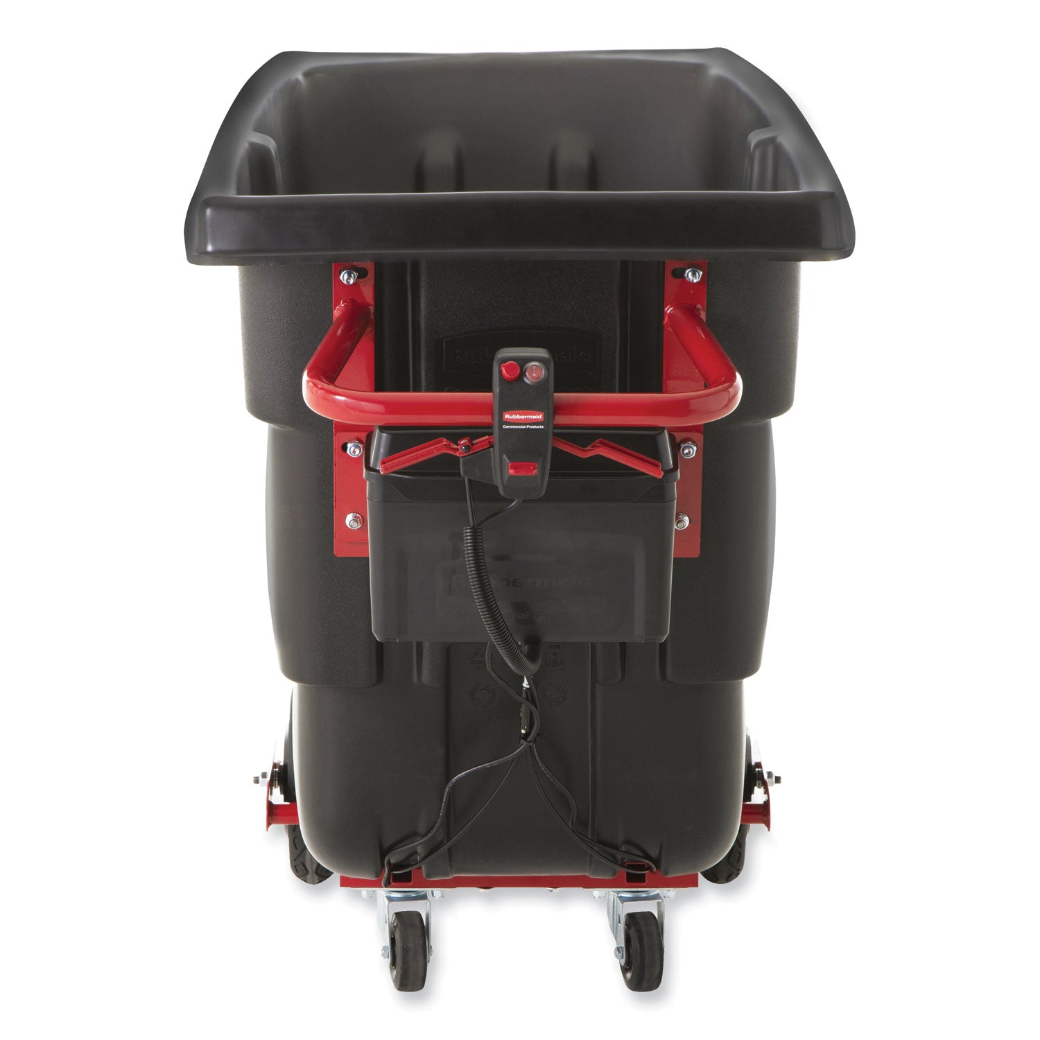0.5 cu yd Motorized Roto Tilt Truck, 850 lb Capacity, Black