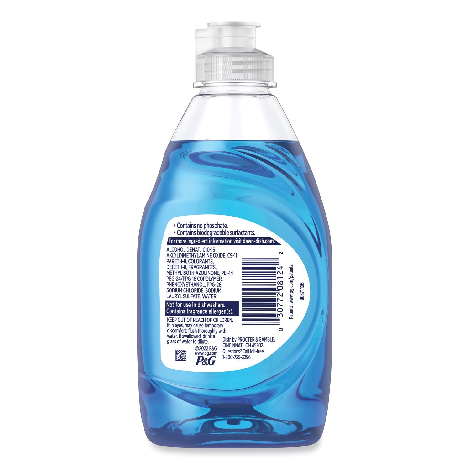 Dawn Ultra Dish Liquid Soap - For Kitchen, Sink, Tool, Dish, Laundry - Liquid - 7.5 fl oz (0.2 quart) - Original Scent - Spill Resistant, Kosher, Phosphate-free - Blue - 1 Bottle