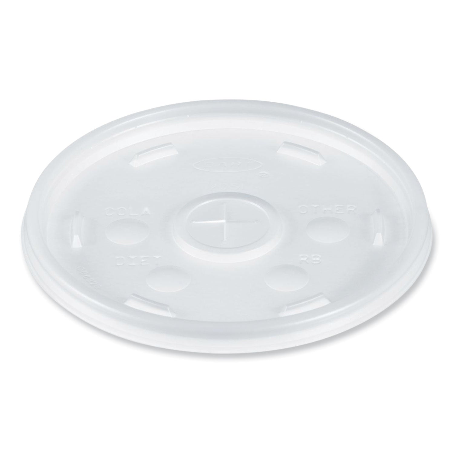 Cold Cup Lids, Fits 8 oz to 32 oz Cold Cups/Containers, Plastic, Translucent, 100/Sleeve, 10 Sleeves/Carton