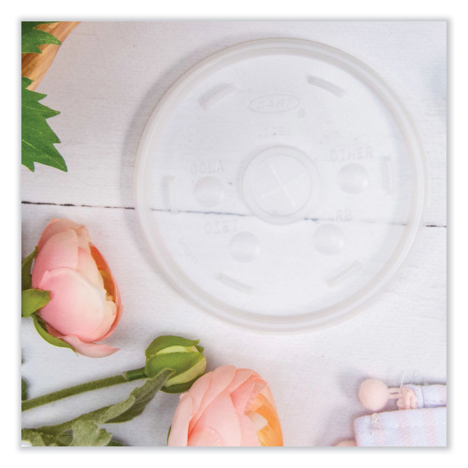 Cold Cup Lids, Fits 8 oz to 32 oz Cold Cups/Containers, Plastic, Translucent, 100/Sleeve, 10 Sleeves/Carton