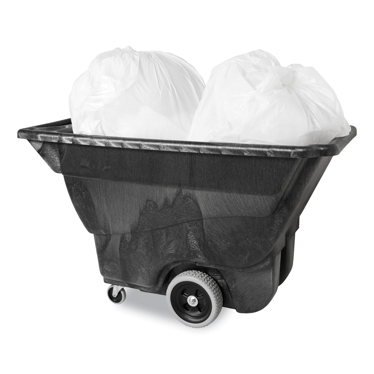 0.5 cu yd Structural Foam Tilt Truck, Utility Duty, 450 lb Capacity, Black
