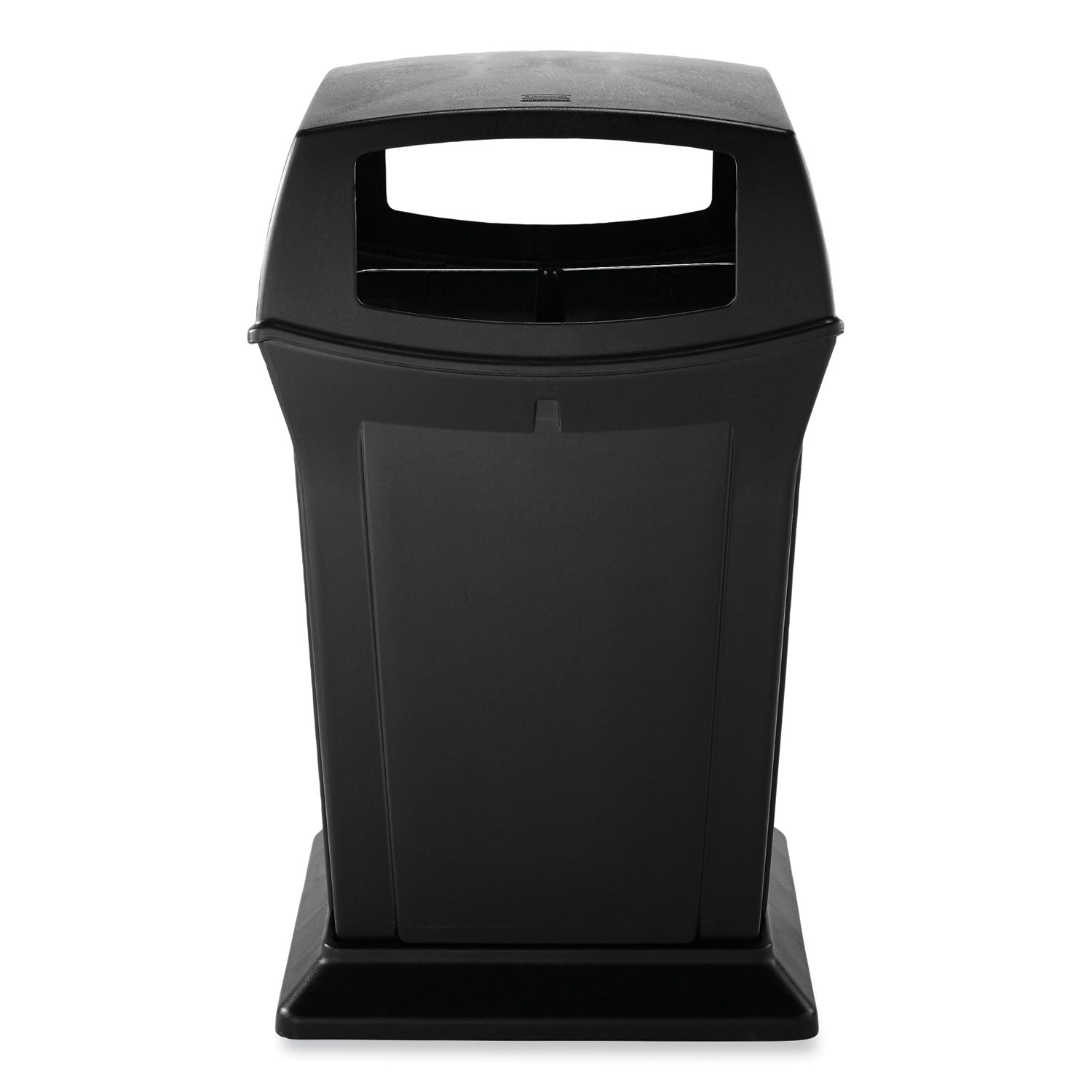 Hinged Lid - 45 gal Capacity - Rectangular - Durable, Chemical Resistant - 41.5" Height x 24.9" Width x 24.9" Depth - Black - 1 Each