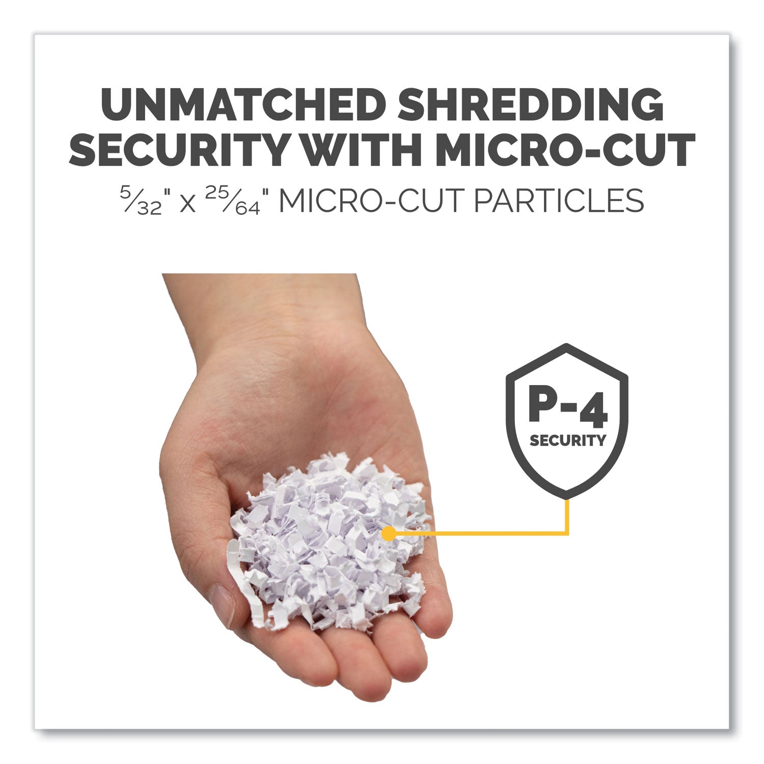 Non-continuous Shredder - Micro Cut - 100 Per Pass - for shredding Paper, Staples, Credit Card, Paper Clip - 0.156" x 0.391" Shred Size - P-4 - 8 ft/min - 8.62" Throat - 15 Minute Run Time - 6 gal Wastebin Capacity - Black