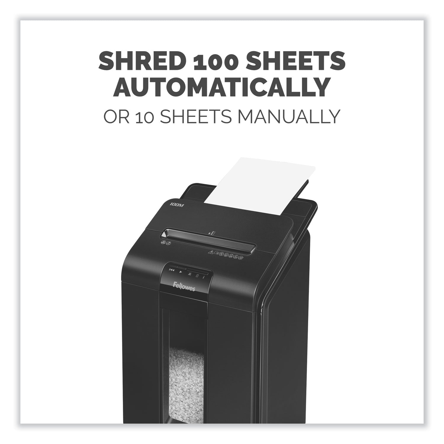 Non-continuous Shredder - Micro Cut - 100 Per Pass - for shredding Paper, Staples, Credit Card, Paper Clip - 0.156" x 0.391" Shred Size - P-4 - 8 ft/min - 8.62" Throat - 15 Minute Run Time - 6 gal Wastebin Capacity - Black