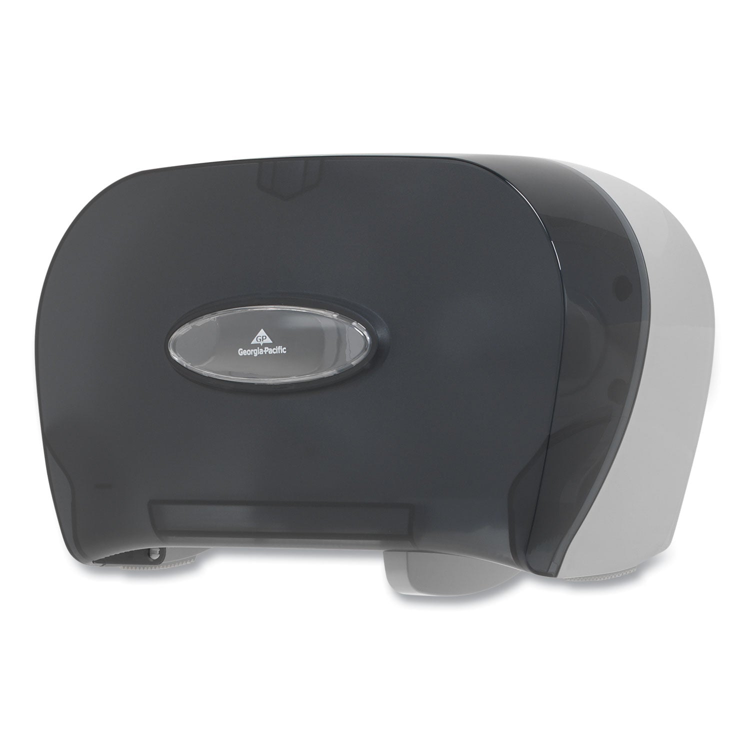 Pull Out Dispenser - 2 x Roll - 8.6" Height x 13.6" Width x 5.7" Depth - Smoke Gray - 1 Each