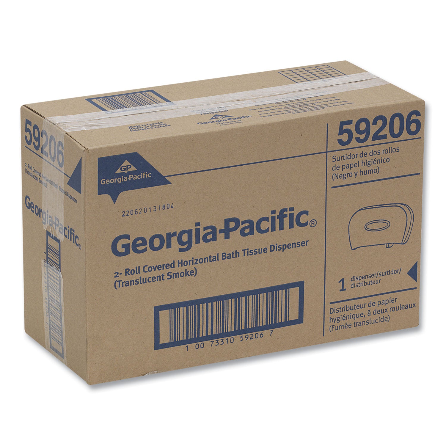 Pull Out Dispenser - 2 x Roll - 8.6" Height x 13.6" Width x 5.7" Depth - Smoke Gray - 1 Each
