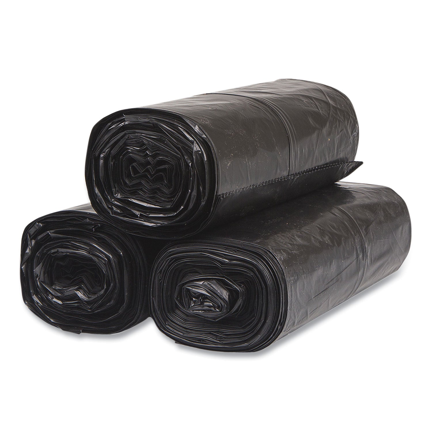 60 gal Capacity - 58" Width x 1.50 mil (38 Micron) Thickness - Low Density - Black - Linear Low-Density Polyethylene (LLDPE) - 1 Carton