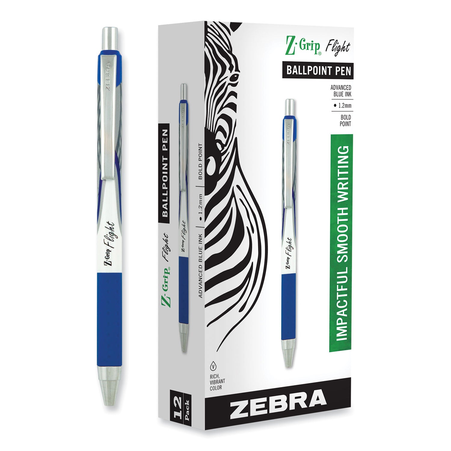 Z-Grip® Flight Retractable Ballpoint Pens, Blue, Dozen